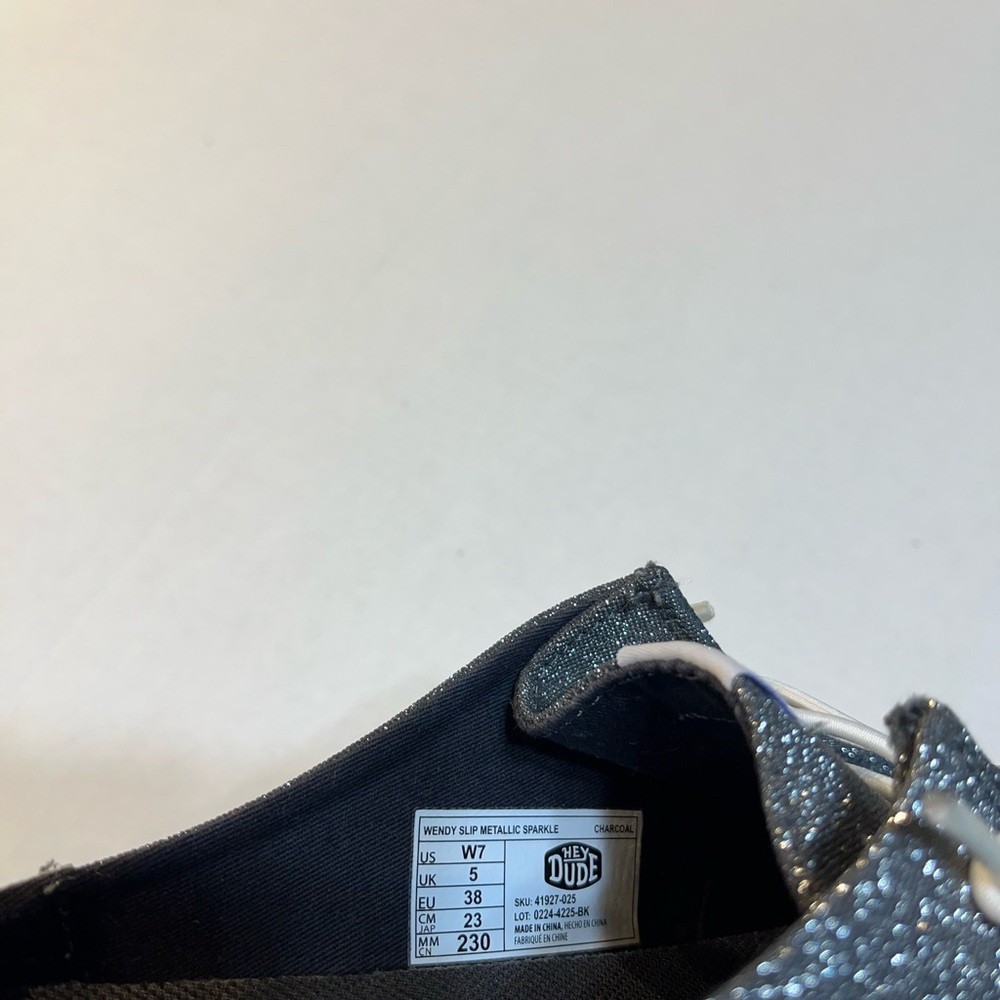 Hey Dude Black Glitter Mules - Picture 7 of 7